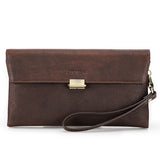Men's Leather Hand Bag Clutch Bag Wallet Leather Purse Card Package Storage Bag For Gift
