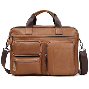Leather Satchel Laptop Bag,Mens Leather Briefcase, Leather Shoulder Bag.Messenger Bag,Gift for Him 0574