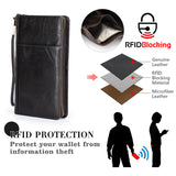 Men's Wallet Leather Purse Leather Hand Bag Card Package Storage Bag Holder For Gift