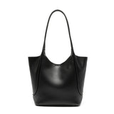 Minimalist Women Leather Tote Bag Single Shoulder Bag Commuter Handbag Classic Design Gift for Her