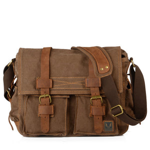 Men Canvas Messenger Bag Shoulder Bag, Crossbody Satchel Bag, Briefcase Durable Commuter Bag, Vintage Everyday Bag For Gift