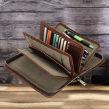 Men's Wallet Leather Purse Leather Hand Bag Clutch Bag Card Package Storage Bag For Gift