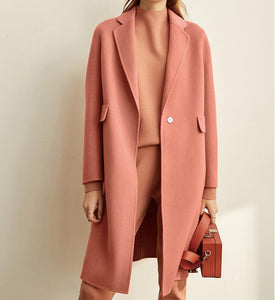 Women Coat Mid-Length Winter Wool Coat Jacket/0959