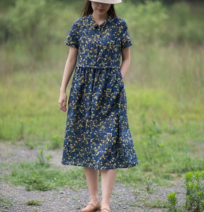 Print-Floral-100%-linen-women-Dresses-summer-women-dresses- (12)