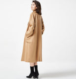 Long Wool Coat Double Face Cashmere Coat 2233