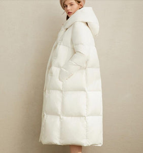 Cocoon Women Long Winter Puffer Coat Thick Coat Warm Down Coat 2661