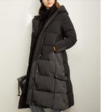 Long Women Winter Loose Plus size Side Pockets Down Jacket Women Down Coats