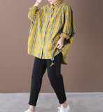 Women Casual Blouse Linen Shirts Loose Blouse Plus Size Women Tops WG961707