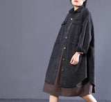Loose Long Hooded Casual Coat A line Parka Plus Size Coat Jacket