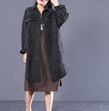 Plus Size Loose Long Hooded Casual Coat A line Parka Coat Jacket