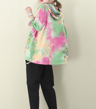 Print Loose Blouse Spring Casual Women Tunic Cotton Tops WG961707