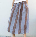 Stripe Ramie Women's Skirts SJ98409