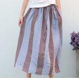 Stripe Ramie Women's Skirts SJ98409