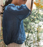 loose Linen Sleeves Blouse Loose Style Shirts H9508