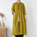 Linen Loose Long Women Spring Dresses Plus Size AMT962328