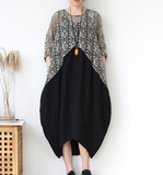 Patchwork Embroidery Long Linen Women Spring Dresses Plus Size  AMT962328