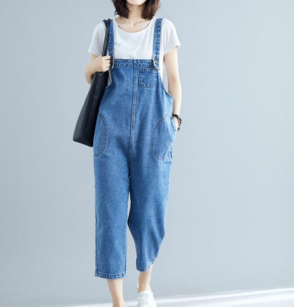 Blue Denim Spring Overall Women Casual Jumpsuits PZ97251 – SimpleLinenLife