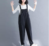 Black Denim Spring Overall Women Casual Jumpsuits PZ97251