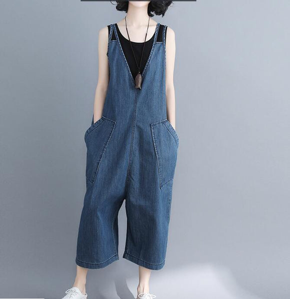 Casual Spring Black Wool Overall Women Jumpsuits PZ97251