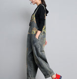 Loose  Casual Spring Denim Overall Women Jumpsuits Dress