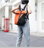 Patchwork Casual Simple Women Travel Backpack Shoulder Bag