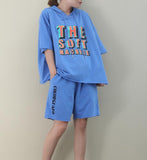 Hooded Women Summer Loose Print Shirts And Loose Women Shorts Legs Women SuitsQZ2005051