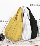 Solid Color Casual Large Simple Women Travel Shoulder Bag