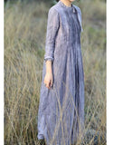 Pleated Women Dresses Ramie Casual Spring Linen Women Dresses SSM97215