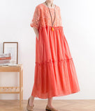 Patchwork Plus Size Women Summer Fashion Dresses AMT962328