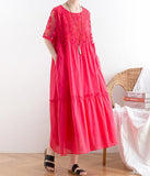 Patchwork Plus Size Women Summer Fashion Dresses AMT962328