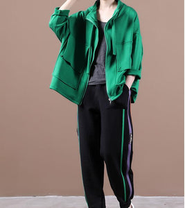 Green Women Casual Hooded Parka Plus Size Fall Short Coat Jacket JT200945