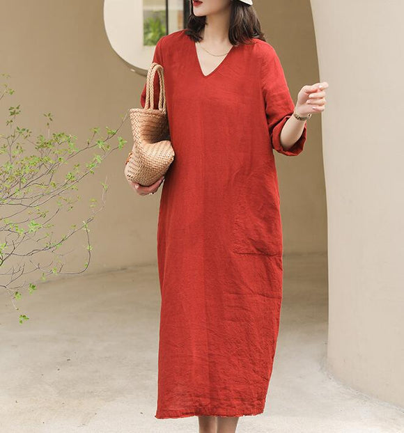 women linen summer dresses Women Linen Sun Dress Sleeveless Maxi Dress Casual Summer Flowy A Line Swing Boho Vacation Beach Dresses Empire Waist Plus Size Loose Tunic House Dresses with Pockets Sundresses 2025 Plus Size Outfits