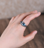 Vintage Silver Ring Engagement Ring Wedding Ring/Owl