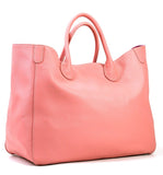 Minimalist Women Leather Tote Bag, Single Shoulder Bag Personalized Handbag Gift for Her