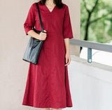 Red-100%-linen-women-Dresses-summer-women-dresses- (14)