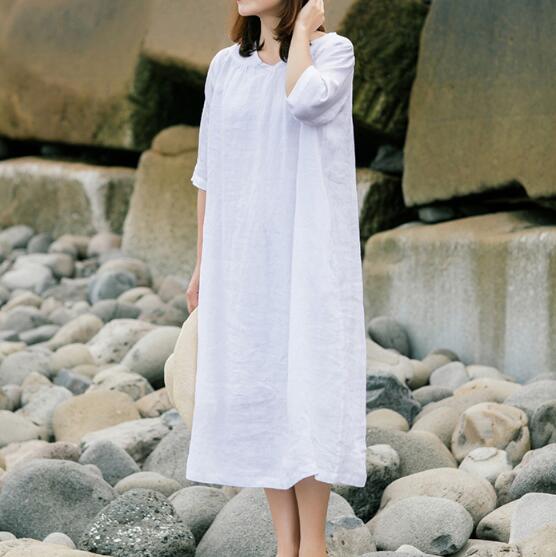 White-100%-linen-women-Dresses-summer-women-dresses- (23)