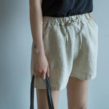 Women-linen-shorts
