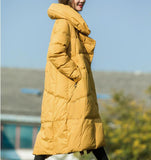 Long Winter Duck Down Jacket, Hooded Down Jacket Women Plus Size