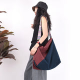 Patchwork Simple Style Women Backpack Shoulder Bag
