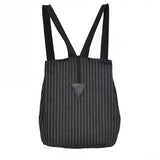 Strip Women Canvas Bags Simple Style Women Backpack Shoulder Bag