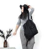 Casual Canvas Simple Style Women Backpack Shoulder Bag