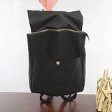 Black Canvas Women Backpack Simple Style Women Backpack Shoulder Bag