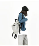 Gray Casual Large Backpack Women Travel Bag Shoulder Bag