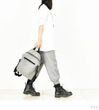 Gray Casual Large Backpack Women Travel Bag Shoulder Bag