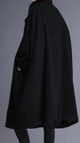 loose Black Long Women Wool Coat/0022