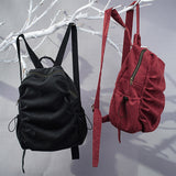 Canvas Simple Style Women Backpack Shoulder Bag