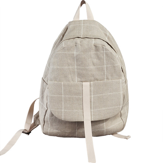 Checked Casual Simple Style Women Backpack Shoulder Bag