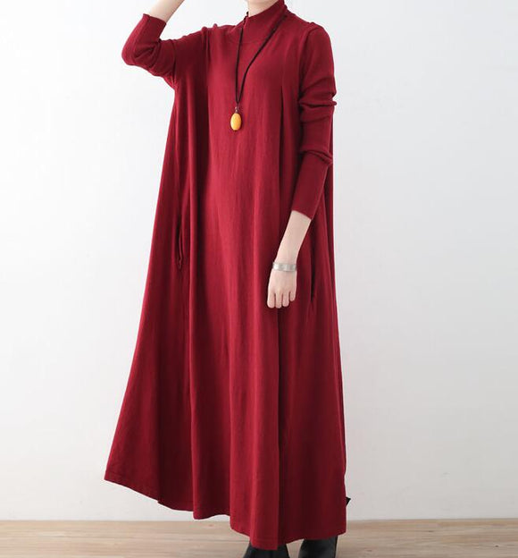 A-line Knit Long Women Dresses AMT962328