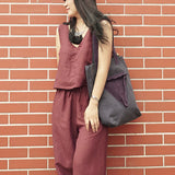 Women Cotton Linen Bags Simple Style Women Shoulder Bag