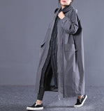 Long Hooded Casual Coat Loose A line Parka Plus Size Coat Jacket